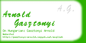 arnold gasztonyi business card